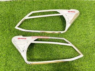 ครอบไฟหน้า Isuzu D-max 2012 (V.2) ชุบโครเมี่ยมโลโก้แดง