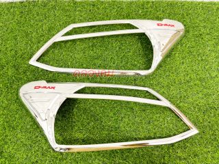 ครอบไฟหน้า Isuzu D-max 2012 (V.2) ชุบโครเมี่ยมโลโก้แดง