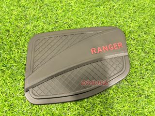 ครอบฝาถังน้ำมัน Ford RANGER 2012 สีดำด้าน โลโก้แดง V.4 (RICH)