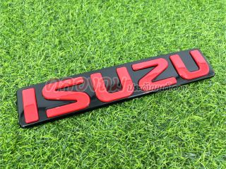 โลโก้ ISUZU สีแดงพื้นดำ ISUZU DMAX 2020 (มีทั้งครอบและเปลี่ยน)