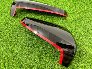 ครอบกระจก ISUZU Dmax 2020 ดำเงา+แดง (AOS)