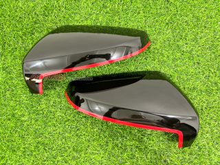 ครอบกระจก ISUZU Dmax 2020 ดำเงา+แดง (AOS)